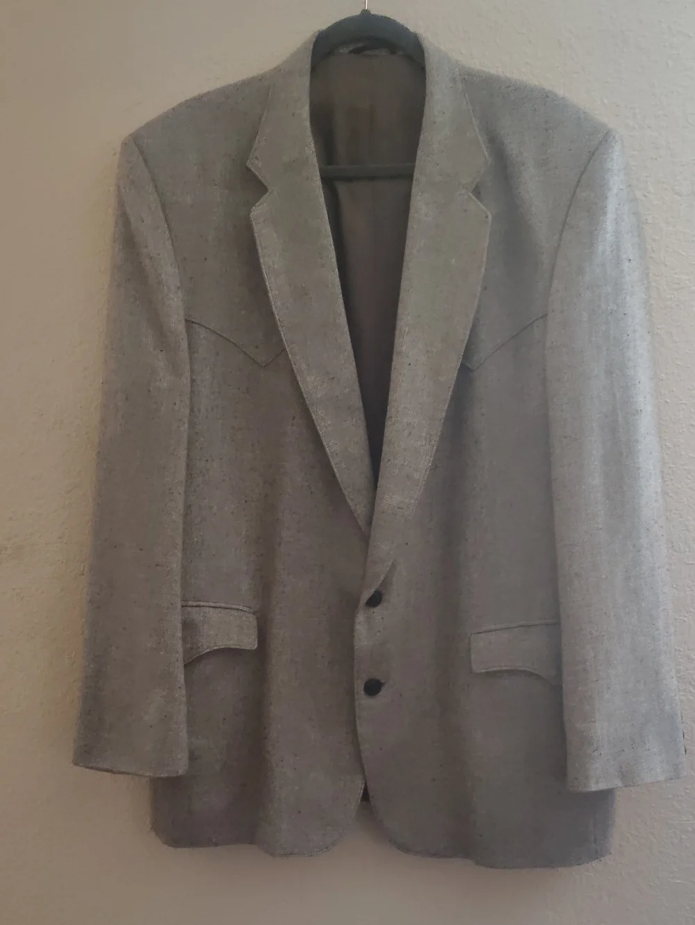 Circle S Dallas Vintage Men's Tweed Blazer Jacket Gray 48L
